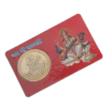 SHRI LAXMI YANTRA LAKSHMI POCKET YANTRAM WITH GOLD PLATED COIN ENERGIZED