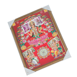 Goddess Lakshmi, Goddess Saraswati and Lord GaneshaPhoto Frame - 17 × 13 Inches | For Pooja Temple | Home Decor And Gifts