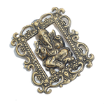 AGRODAK GANESHA DARWAR IDOL Door Hanging Gold - 4 × 4 Inches
