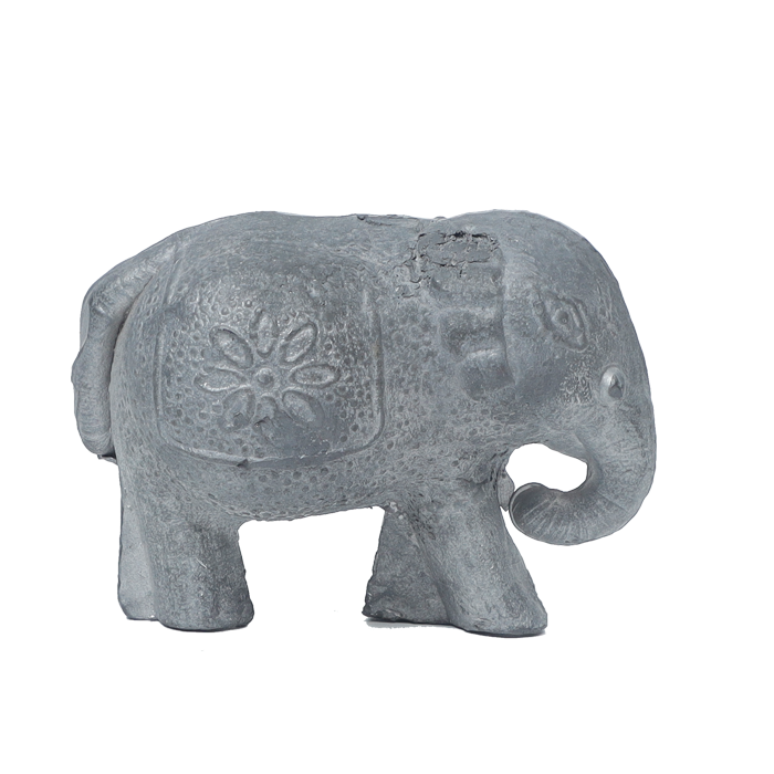 Brass Dhokra Elephant Statue With Carved Jali Design - 2.5 × 3Inches