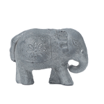 Brass Dhokra Elephant Statue With Carved Jali Design - 2.5 × 3Inches