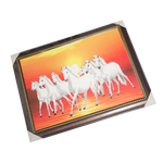 7 Running Vastu Shastr White Horse Photo Frame - 32 × 24 Inches | For Home Decor And Gifts