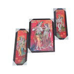 Lord Krishna Is Playing The Flute And Goddess Radha Is Standing Beside Him Photo Frame - 19 × 15 Inches | For Pooja Temple | Home Decor And Gifts