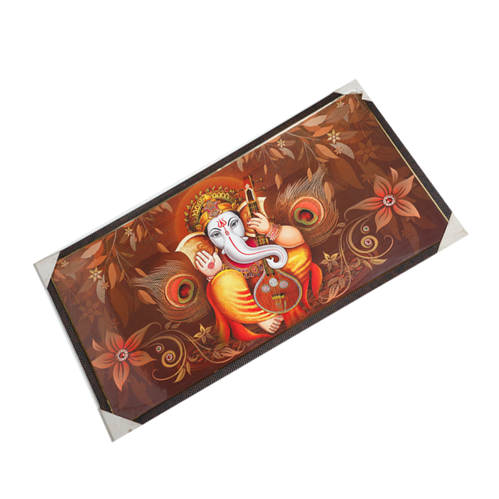 Lord Ganesha Photo Frame - 20 × 40 Inches | For Pooja Temple | Home Decor And Gifts