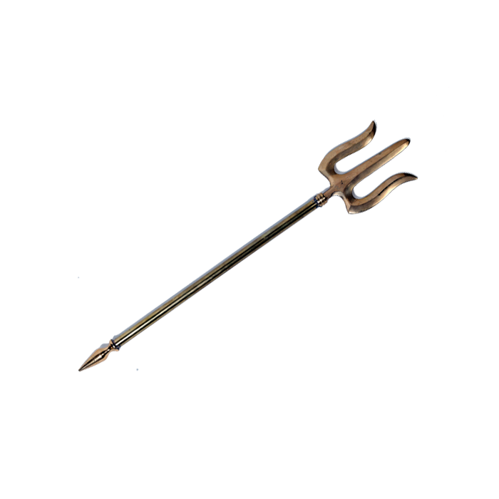 Brass Trishool - 25 × 5 Inches | 15 × 3 Inches