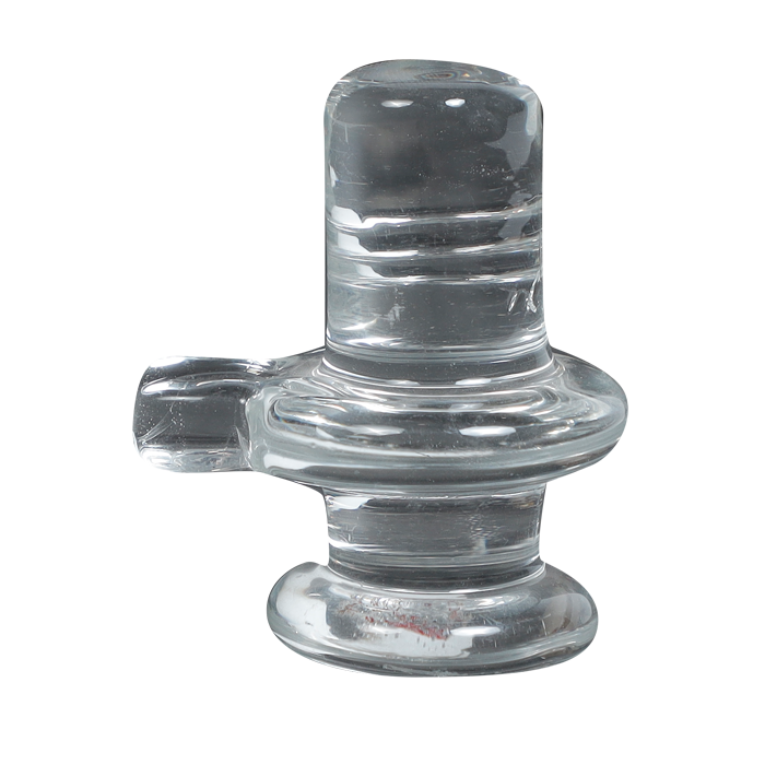 Lightweight Indian Religious Polished Finish Glass Shivling - 2 × 2 Inches