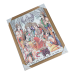 Lord Ram Darbar With Ram, Laxman, Sita And Hanuman Photo Frame - 20 × 26 Inches | For Pooja Temple | Home Decor And GIfts