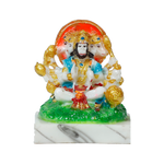 Panchmukhi Hanuman Ji Is Sitting On The Throne | Marble Dust Murti Idol - 4 × 3 Inches | For Pooja Temple And Home Decor