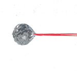 Crystal Glass Ball- 2.5 × 2 Inches