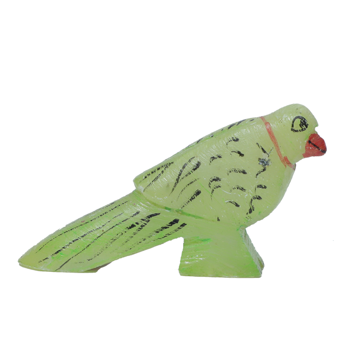 Parrot Display Hand Carved & Painted Balsa Wood Parrot Bird - 1.5 × 3 Inches