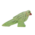 Parrot Display Hand Carved & Painted Balsa Wood Parrot Bird - 1.5 × 3 Inches