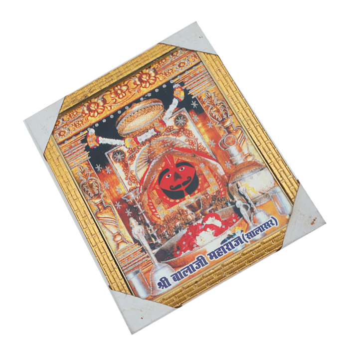 Shree Balaji Maharaj Salasar Photo Frame - 12 × 10 Inches | For Pooja Temple | Home Decor And Gifts
