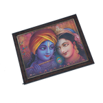Lord Krishan And Goddess Radha Photo Frame - 13 × 10 Inches | For Pooja Temple | Home Decor And Gifts