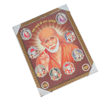 Shree Sai Baba Photo Frame - 17 × 13 Inches | For Pooja Temple | Home Decor And GIfts