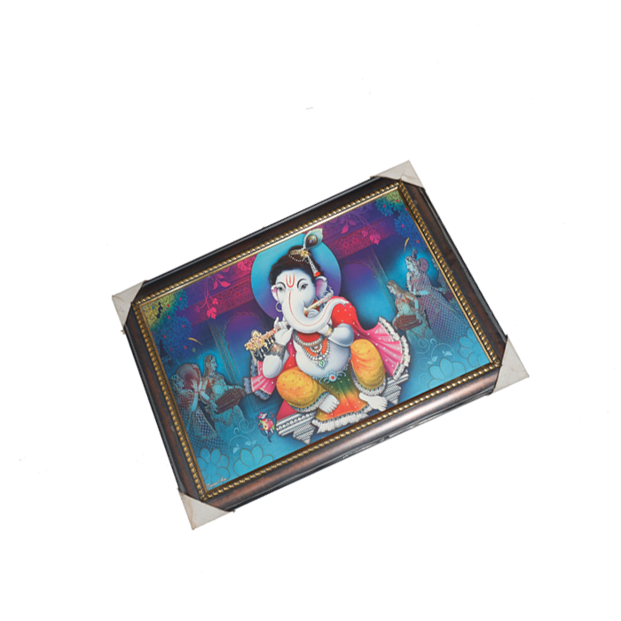 Lord Ganesha Photo Frame - 31 × 23 Inches | For Pooja Temple | Home Decor And Gifts