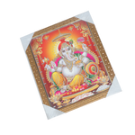 Lord Ganesha Photo Frame - 11 × 10 Inches | For Pooja Temple | Home Decor And Gifts
