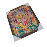 Narasimha Lakshmi/Swami Narayan Laxmi Photo Frame - 17 x 13 Inches | For Pooja Temple | Home Decor And Gifts