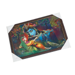 Goddess Radha And Lord Krishan Photo Frame - 13 × 19 Inches | For Pooja Temple | Home Decor And Gifts
