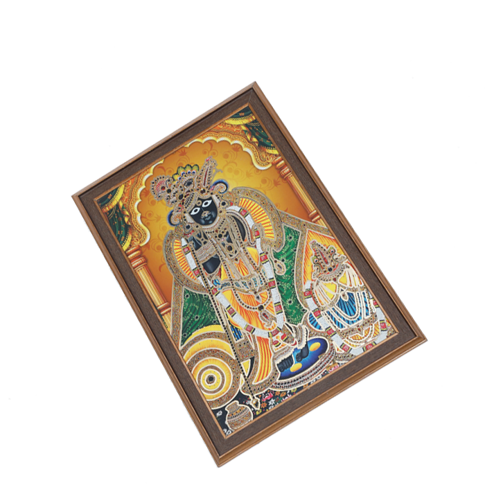 Lord Krishan Photo Frame - 14 × 20 Inches | For Pooja Temple | Home Decor And Gifts