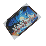 7 Running Vastu Shastr White Horse Photo Frame - 20 × 13 Inches | For Home Decor And Gifts