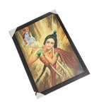 Lord Krishan And Goddess Radha Photo Frame - 22 × 30 Inches | For Pooja Temple | Home Decor And Gifts