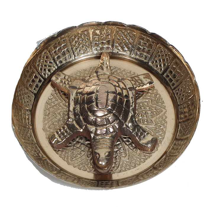 Antique Brass Turtle - 3.4 × 3.4 Inches