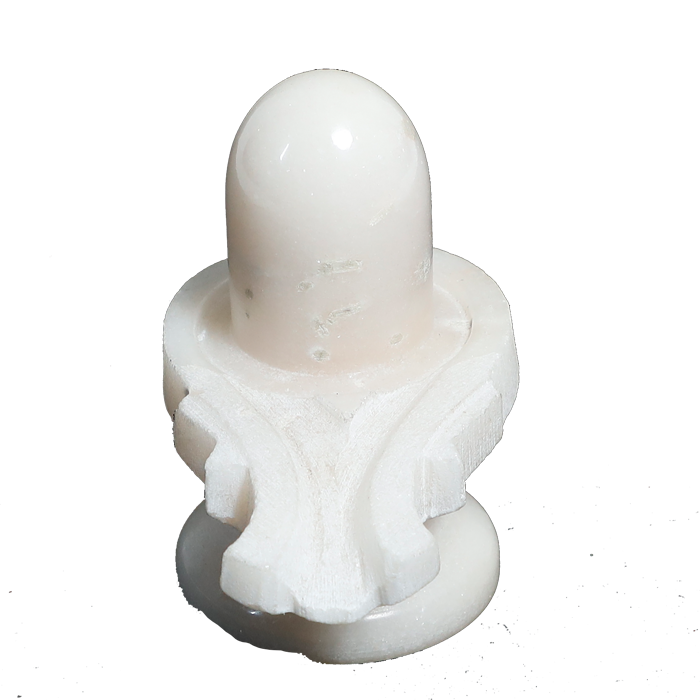Shivling White -3.5 × 4 Inches