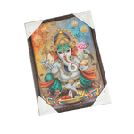 Lord Ganesha Photo Frame - 19 × 13 Inches | For Pooja Temple | Home Decor And Gifts
