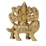Brass Murti 0 No. Goddess Durga Mata Is Sitting On Lion - 2.2 × 2 Inches | For Pooja Temple | Home Decor And Gifts