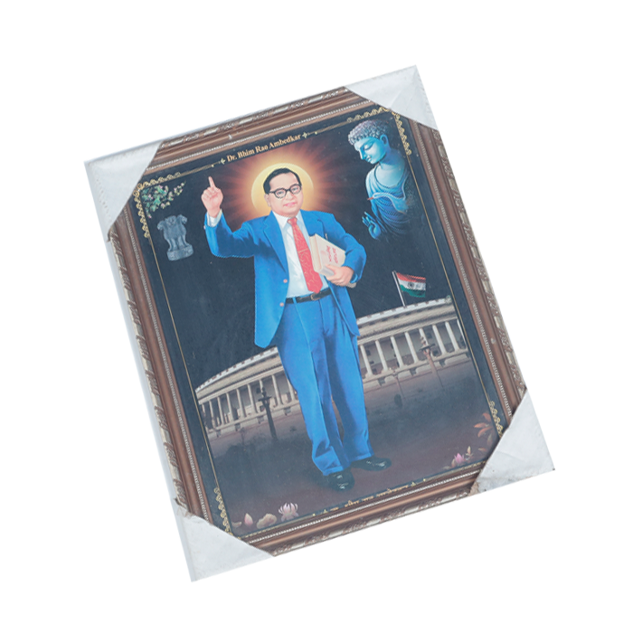 Dr. Bhim Rao Ambedkar And Photo Frame - 11 × 10 Inches | For Educational Institutions | Home Decor | Public Places And Gifts
