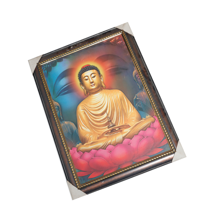 Lord Buddha Ji Photo Frame - 31 × 23 Inches | For Pooja Temple | Home Decor And Gifts