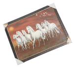 7 Running Vastu Shastr White Horse Photo Frame - 26 × 20 Inches | For Home Decor And Gifts