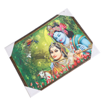 Lord Krishan And Goddess Radha Photo Frame - 20 × 26 Inches | For Pooja Temple | Home Decor And Gifts