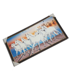 7 Running Vastu Shastr White Horse Photo Frame - 26 × 14 Inches | For Home Decor And Gifts