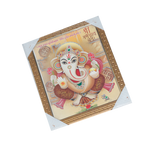Lord Ganesha Photo Frame - 11 × 10 Inches | For Pooja Temple | Home Decor And Gifts