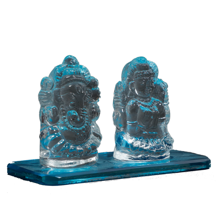 Blue Laxmi Ganesh - 3 × 4 Inches