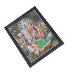 Lord Krishan And Goddess Radha Photo Frame - 13 × 10 Inches | For Pooja Temple | Home Decor And Gifts