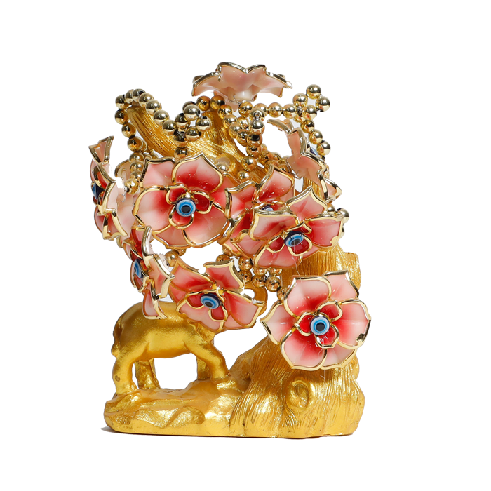 Rooster Bejeweled Peach Blossom Animal