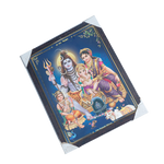 Lord Shiva Family Photo Frame - 17 × 13 Inches | For Pooja Temple | Home Decor And Gifts