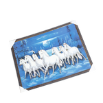 7 Running Vastu Shastr White Horse Photo Frame - 22 × 30 Inches | For Home Decor And Gifts