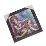Lord Krishan And Goddess Radha Photo Frame - 11 × 11 Inches | For Pooja Temple | Home Decor And Gifts