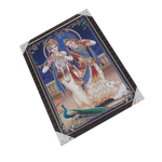 Lord Krishan And Goddess Radha Photo Frame - 20 × 13 Inches | For Pooja Temple | Home Decor And Gifts