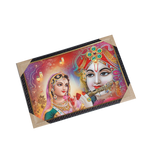 Goddess Radha And Lord Krishan Photo Frame - 13 × 19 Inches | For Pooja Temple | Home Decor And Gifts