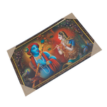 Goddess Radha And Lord Krishan Photo Frame - 20 × 13 Inches | For Pooja Temple | Home Decor And Gifts