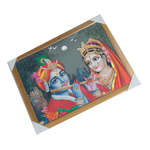 Goddess Radha And Lord Krishan Photo Frame - 20 × 26 Inches | For Pooja Temple | Home Decor And Gifts
