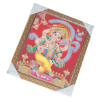 Lord Ganesha Photo Frame - 11 × 10 Inches | For Pooja Temple | Home Decor And Gifts