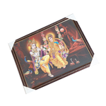 Goddess Radha And Lord Krishan Photo Frame - 19 × 25 Inches | For Pooja Temple | Home Decor And Gifts