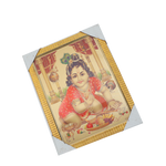 Lord Bal Gopal Krishna Photo Frame - 12 × 10 Inches | For Pooja Temple | Home Decor And Gifts