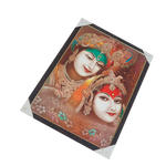Lord Krishan And Goddess Radha Photo Frame - 20 × 13 Inches | For Pooja Temple | Home Decor And Gifts