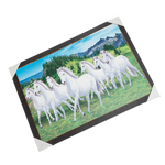 7 Running Vastu Shastr White Horse Photo Frame - 22 × 30 Inches | For Home Decor And Gifts